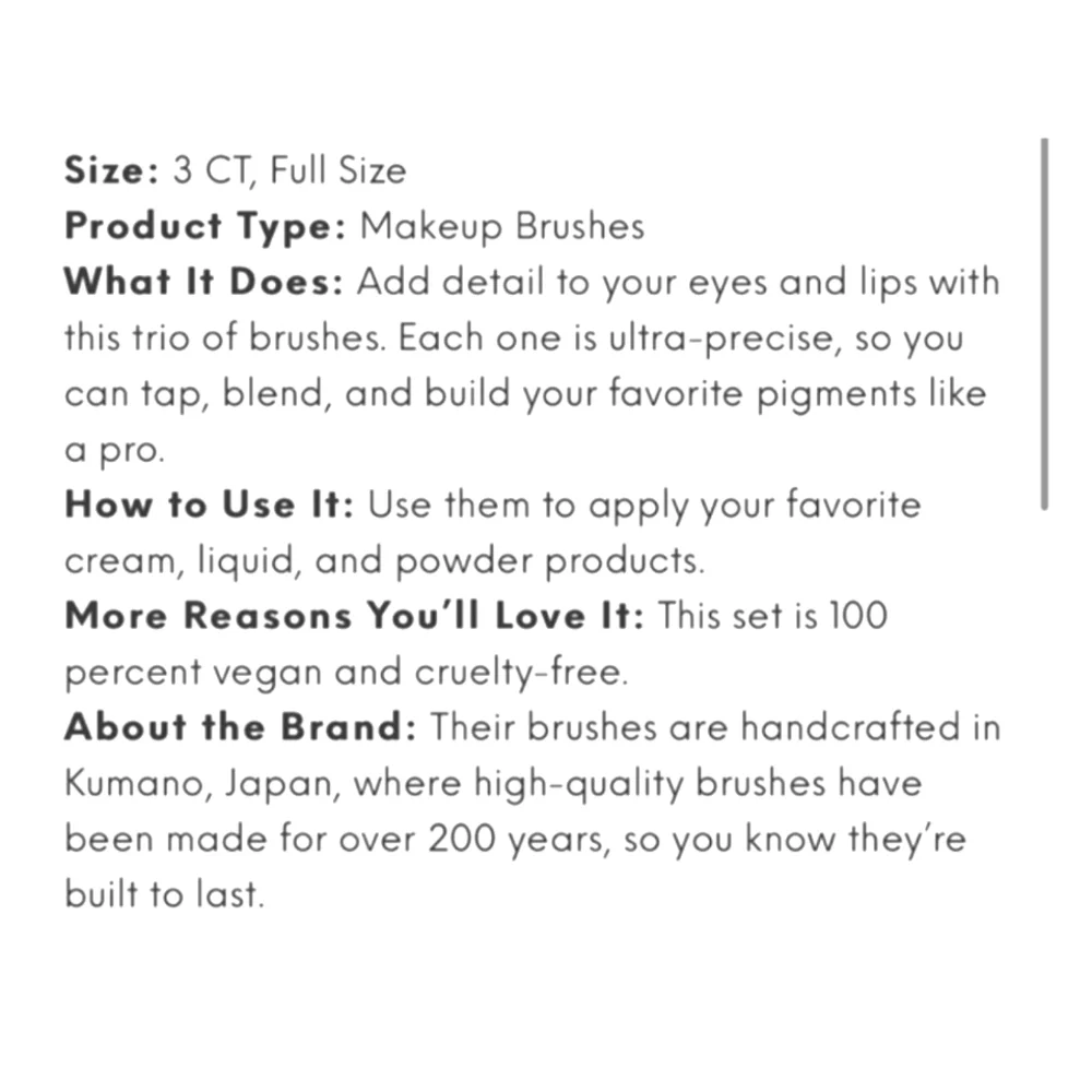 Firma Beauty Cosmetic Trio Brush Set
